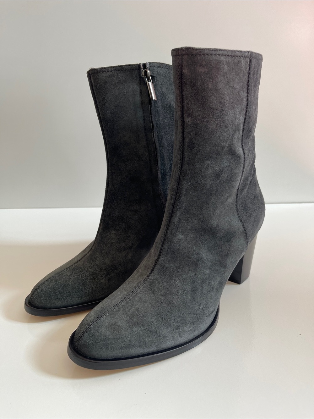 Vivienne Westwood NWT AW16 BOB Ankle BOOTS BLK/grey SUEDE US6 IT39
